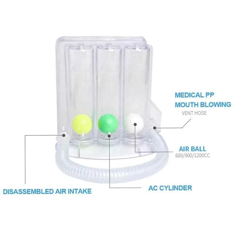 
Three ball Breathing Trainer Incentive Spirometer Breathing Exerciser Rehabilitation Training 