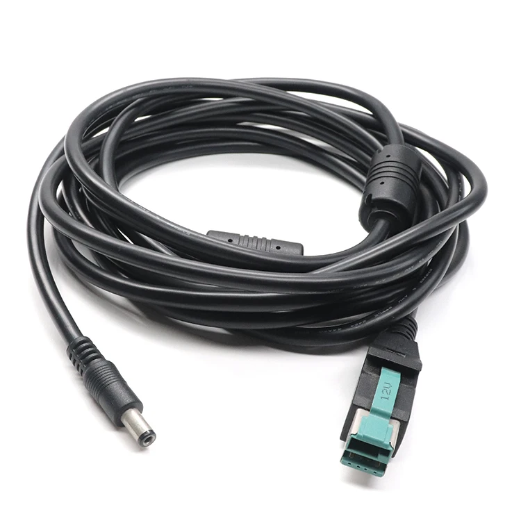 Customized High Quality Straight 12V Powered USB to DC5.5*2.5 Molex terminal Cable Connector for Scanner and pos machine