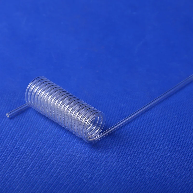 High temperature resistant quartz glass spiral tube