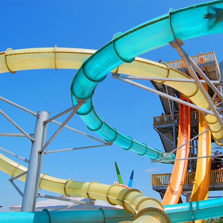 Hot Sale Fiberglass Aqua Loop Water Slide For Waterpark New Design Transparent Water Slide