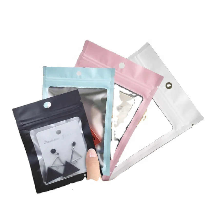 
custom logo printed small plastic bags for jewelry pounch plastic jewelry bags organza jewelry ziplock bags 
