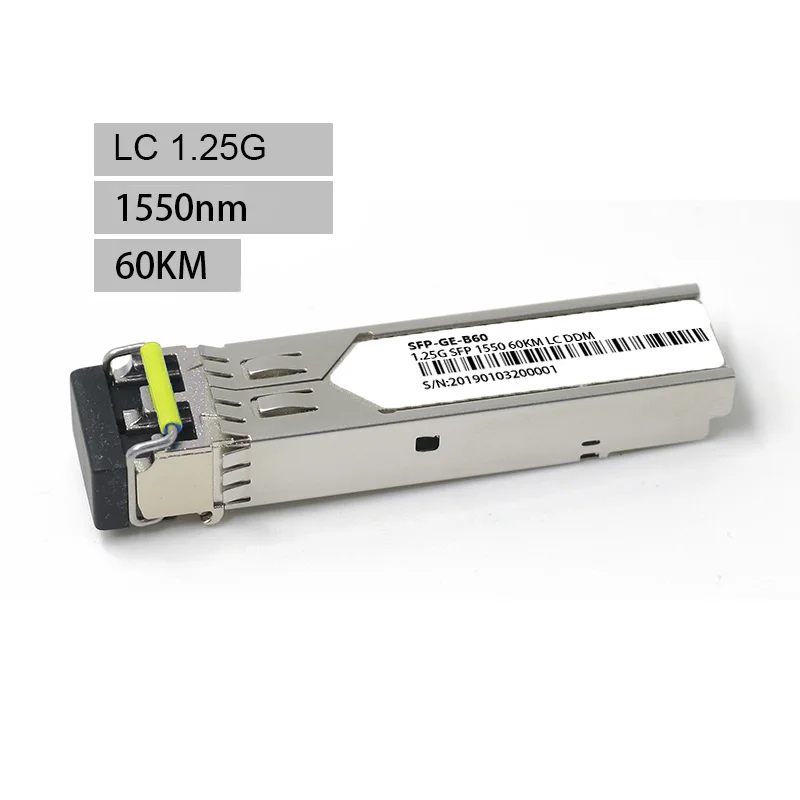 Optical Transceiver 1.25G Bidi Single Mode Dual Fiber 1310nm/1550nm 60KM SFP Module