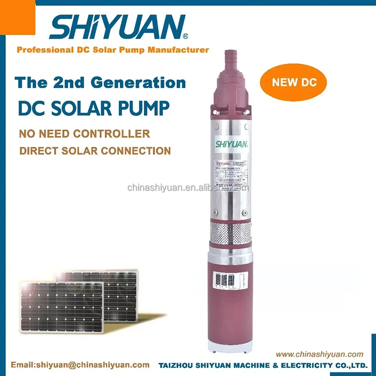 Shiyuan 1' 48V 400W Impeeler Type No Need Controller Dc Solar Water Pump Submersible Pumps In Agriculture Irrigation