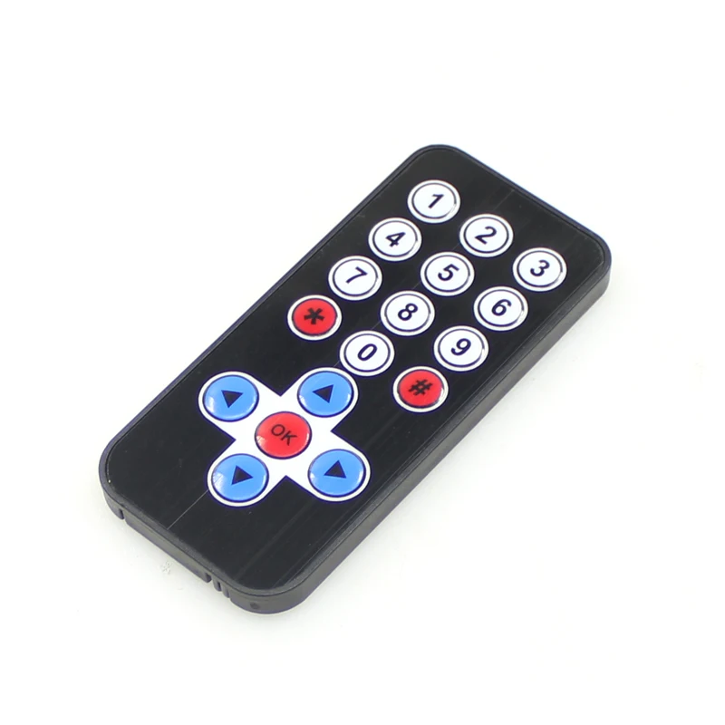 Infrared wireless remote control Black 38KHZ IR module without battery For  MP3 MP4 DIY kit