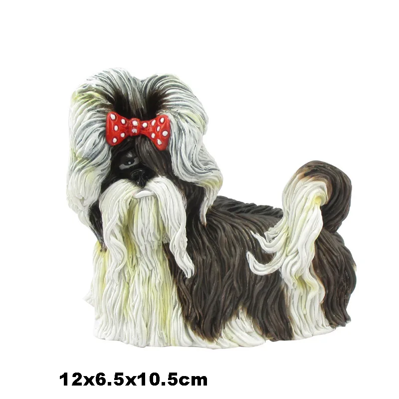 Cartoon Resin Crafts creative bulldog statue animal Decorative Knick-knacks cute dog resin ornament for pet shop decoration