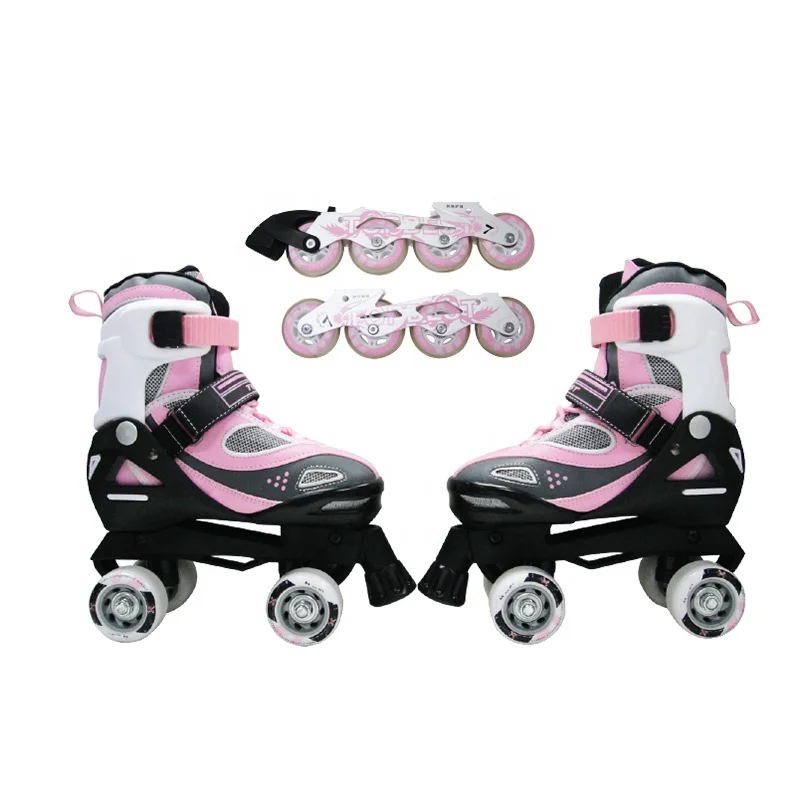 High Quality Professional Soft Adjustable Quad Roller Skates Shoes