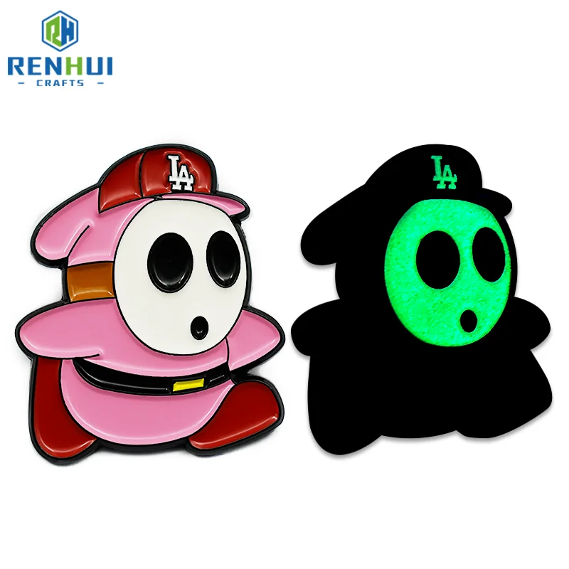 High Quality Cheap Price Metal Crafts 3D Logo Cute Badge Custom Luminous Made Hard Soft Enamel Lapel Pin