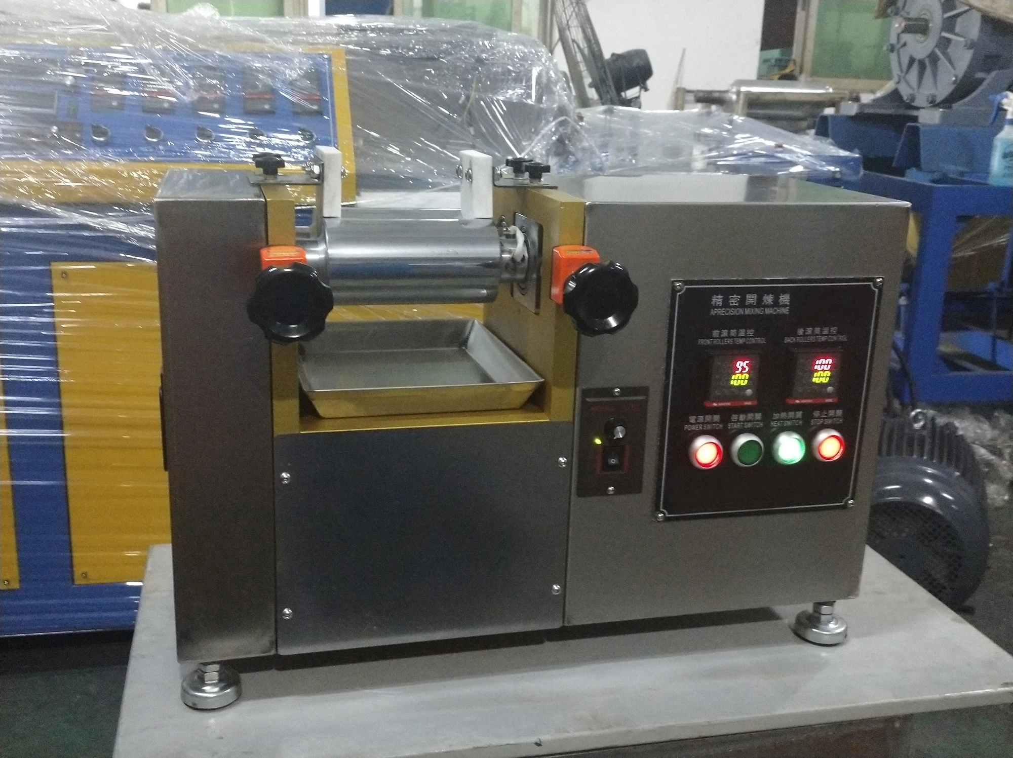 Лабораторная резиновая маленькая пищевая мельница из нержавеющей стали с двумя роликами