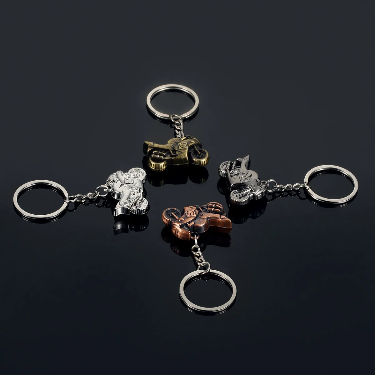 Wholesale Creative Personality Stereoscopic Simulation Heavy Motorcycle Metal Key Chains Zinc Alloy Motorcycle Key Chain