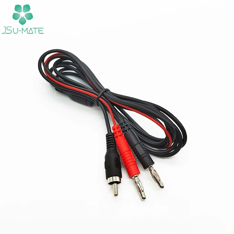 Manufacturer 2 In 1 Black Red RCA Male Plug To 2.0 4.0mm Banana Plug Cable Medical Cable