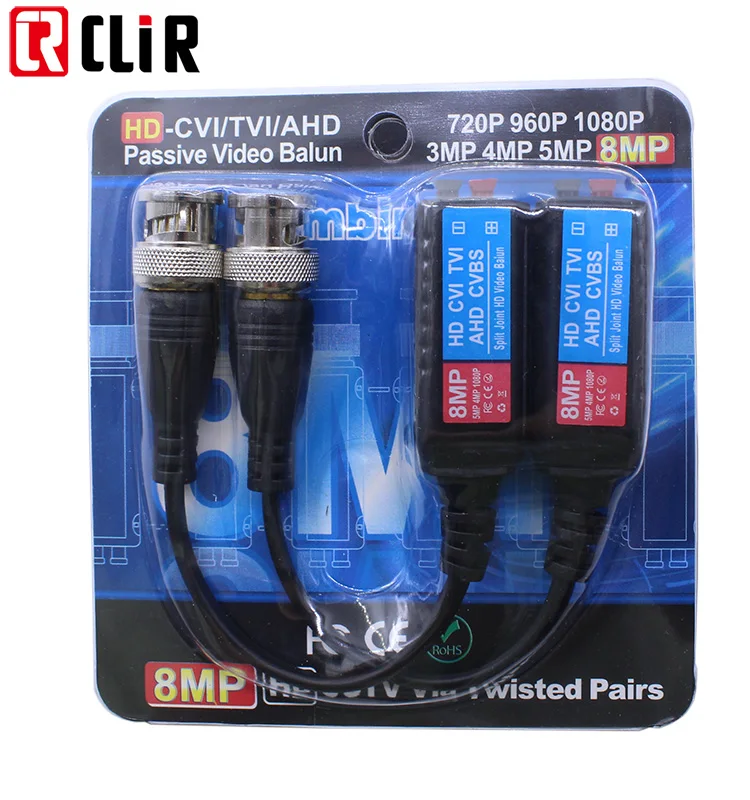 HD-PVT PVA PAC Adapter IP lts Coax Power HD 8MP UTP CAT5 Passive Male DC PV 4K CCTV BNC to RJ45 5MP 4MP 3MP CVI TVI Video Balun