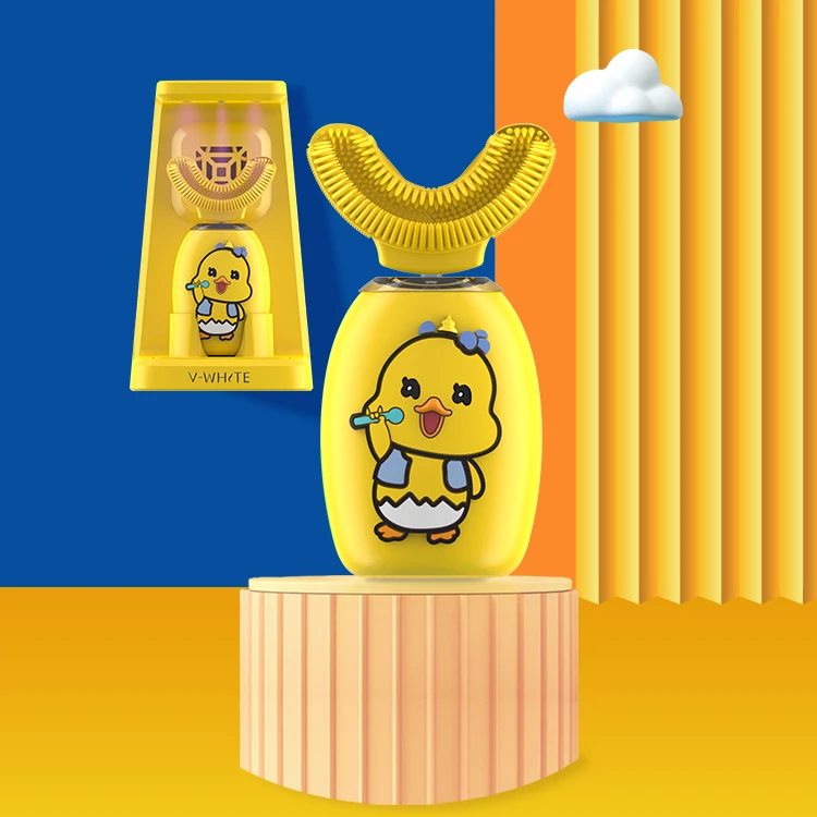 kid Ultrasonic Electric Toothbrush New Model Ultrasonic Kids Electric Toothbrush IPX7 Waterproof U Type Whitening Toothbrush