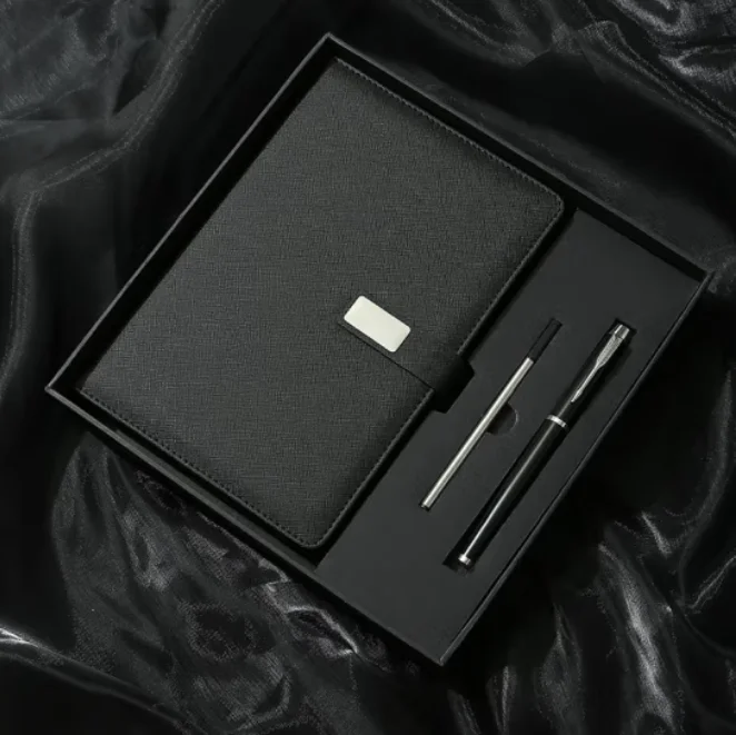 Custom Diary Notebook Gift Set Luxury Pu Leather Hardcover Business Notebook Promotion Gift