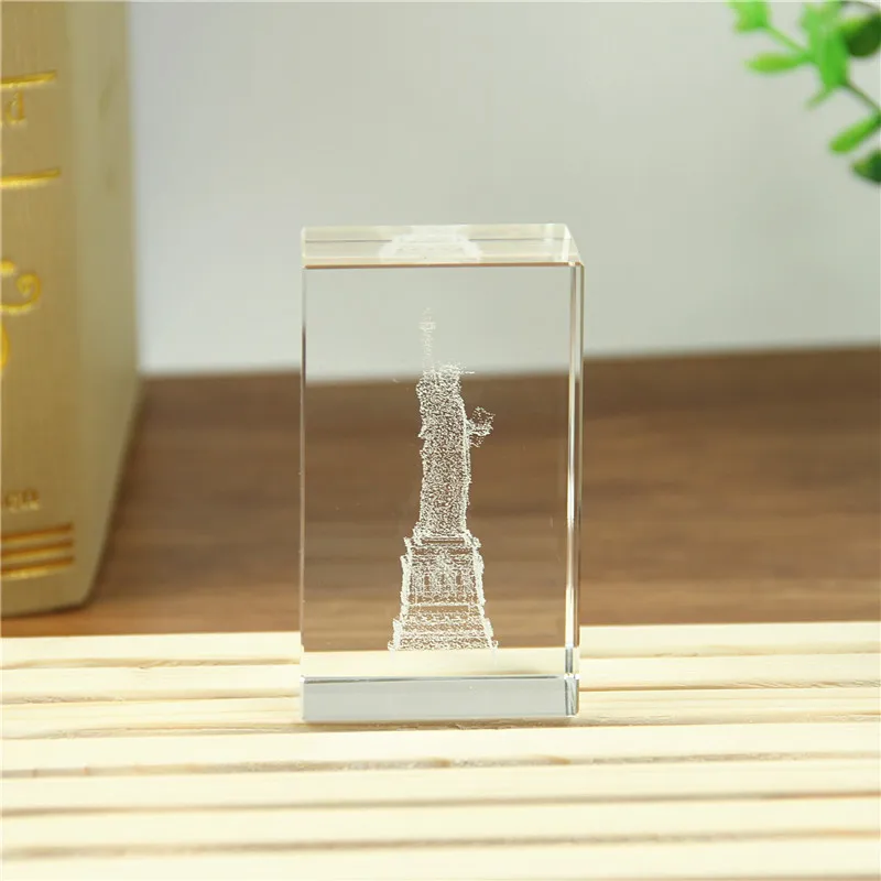 Laser photo avatar decoration ornaments 3d crystal engraving gift Polish the block