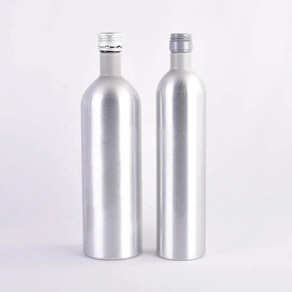 Top Selling Offset Printing 550ml 700ml 800ml 1000ml Aluminum Bottle Packaging 750 ml Aluminium Bottle with Food Grade Internal