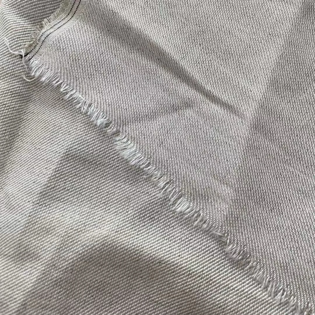 
Wholesale Viscose/Linen Fabric, R30/2 X L14 Dew retting linen fabric 