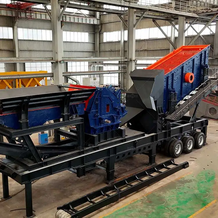 Wheel Mobile 150tph Mountain Stone Mining Vertical Shaft Impact Crusher Plant Price