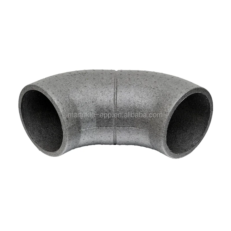 Gray EPP Vapor-tight Insulating Rigid Tube Expanded Polypropylene Round Ventilation Duct EPP Pipe 160mm Ventilation bend/Elbow