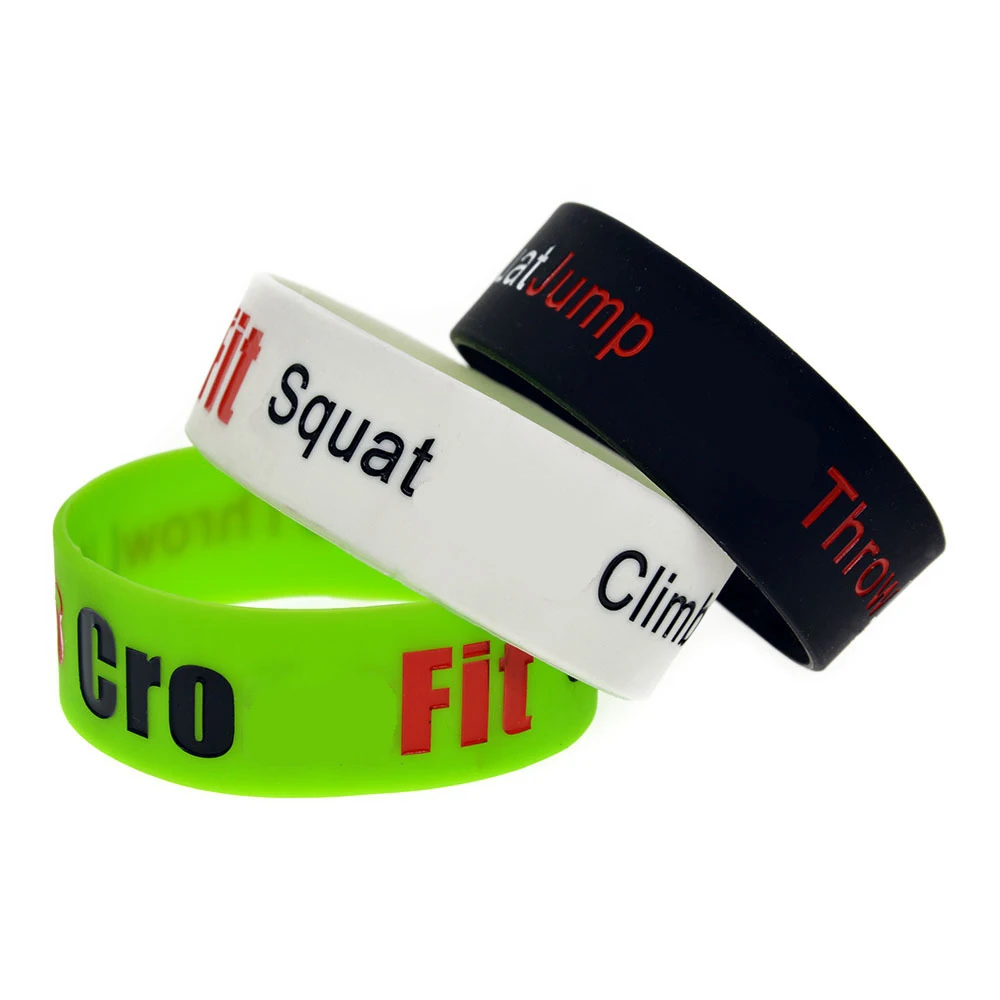 Hot Selling High Quality Silicone Wristband Fashion Custom Design Creative Logo Widened Rubber Wristband