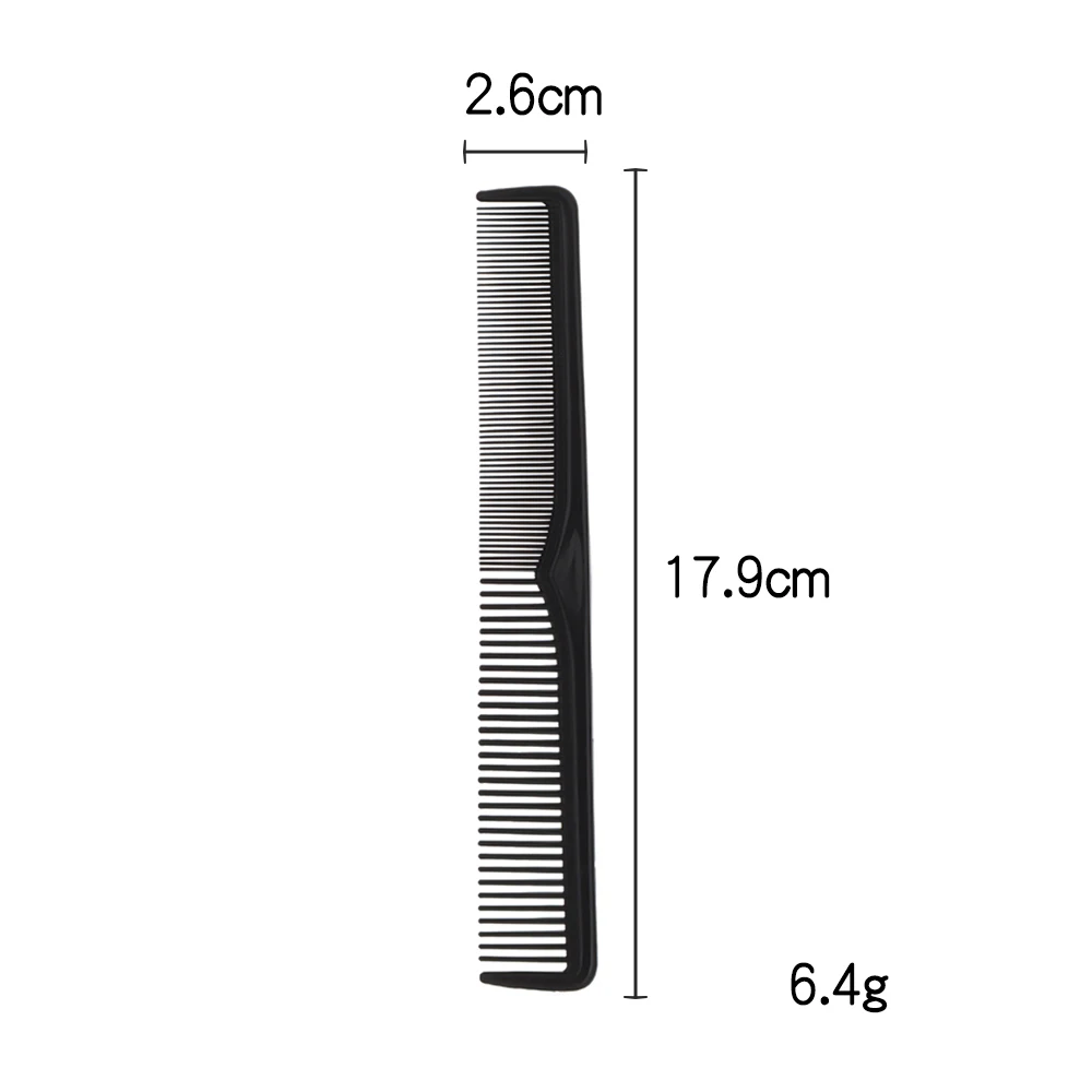 Factory Wholesale High Quality Rat Tail Comb Plastic Antistatic Hair Cutting Barber Comb Black Thicken Hair Comb