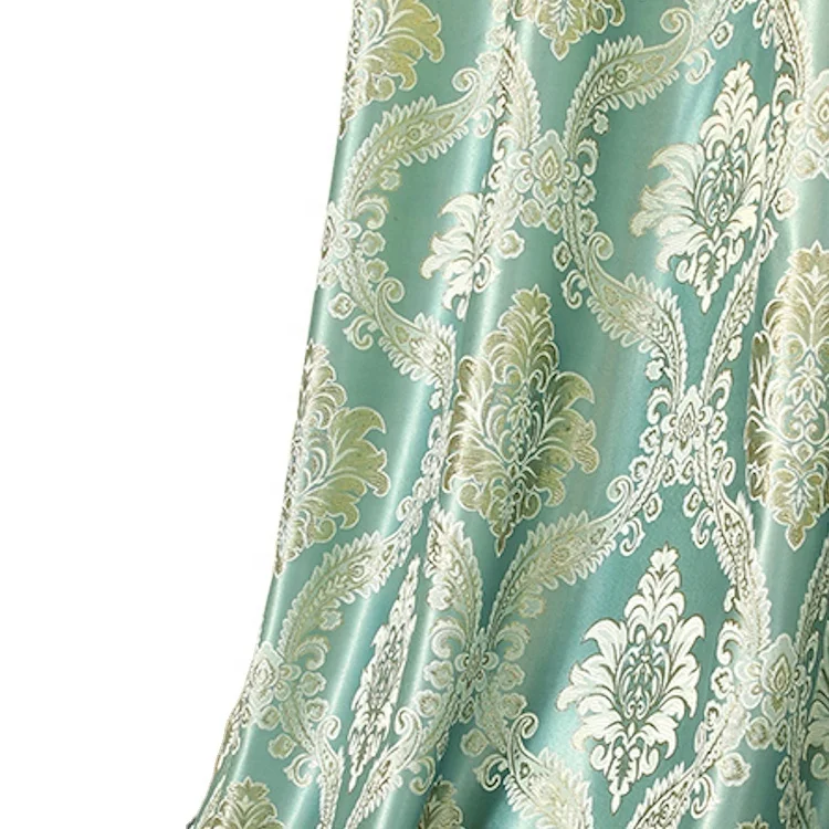 Popular Printing Sheer Fabric Kitchen Tulle Drape Voile Curtain Cloth Gradient Color Embroidery Window Curtain