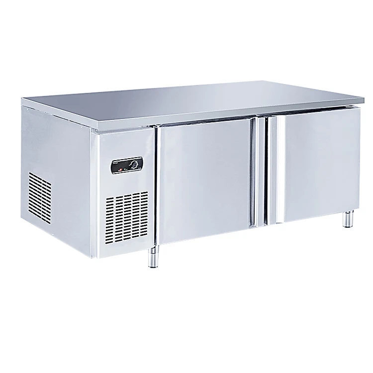 Factory wholesale 2 door counter chiller worktop refrigerator undercounter freezer
