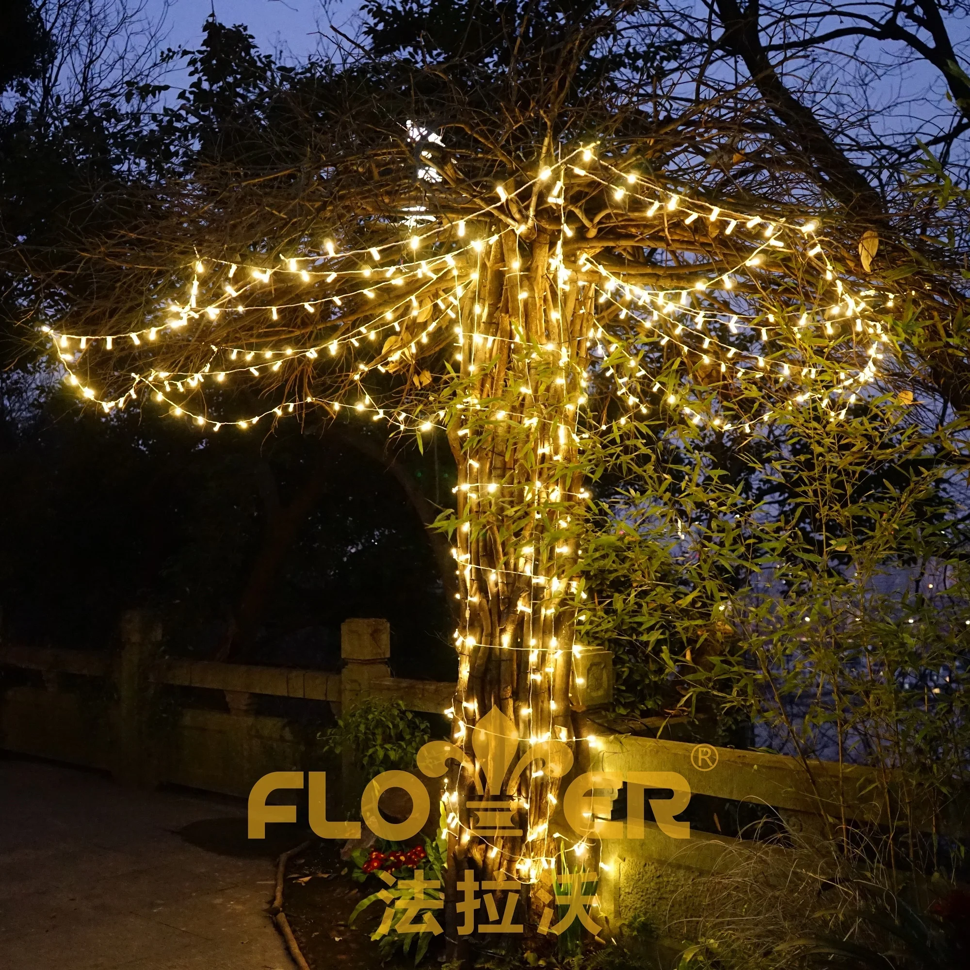 24M 6W 240LEDs Christmas Ramadan use IP68 waterproof string light anti-uv lamp outdoor with power supply