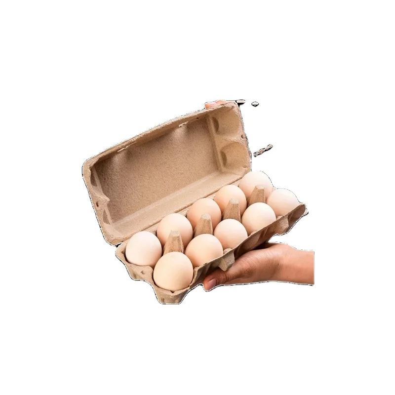 Wholesale environmental protection degradable disposable pulp 10/12/15/20 holes egg boxes pulp egg tray