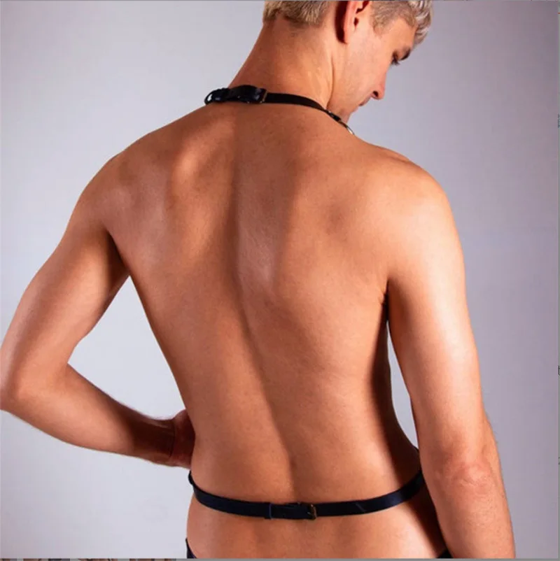 Male Leather Bondage Belts Nightclub Performance Body Harnesses Sex Clothes Erotica Lingerie for Men
