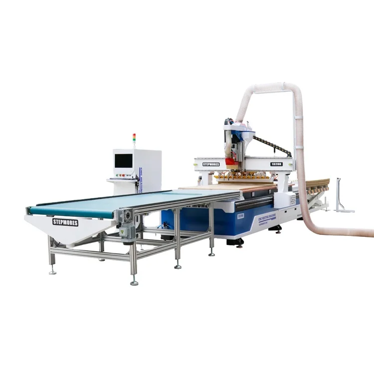 Nesting cnc machine loading nesting drilling cutting milling and unloading