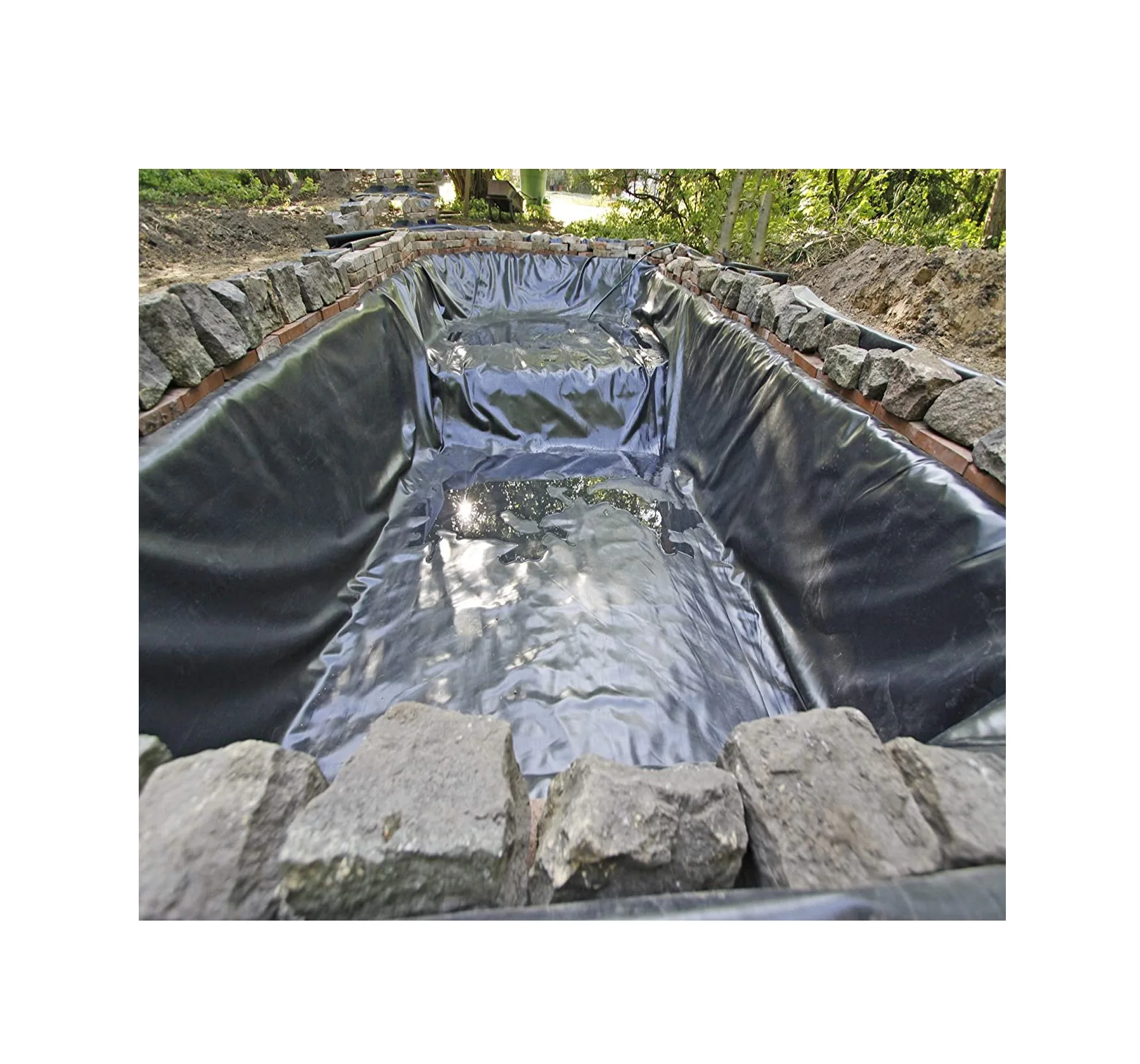 flexibility 8m width architecture koi pond stone plants water garden pond liner