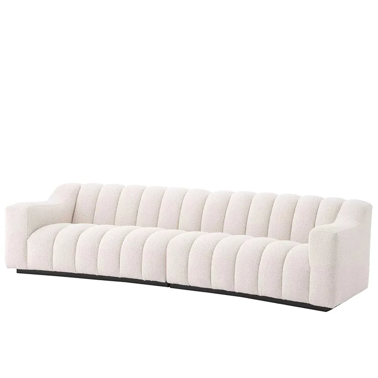 black sofa design furniture terry cloth curved sofa