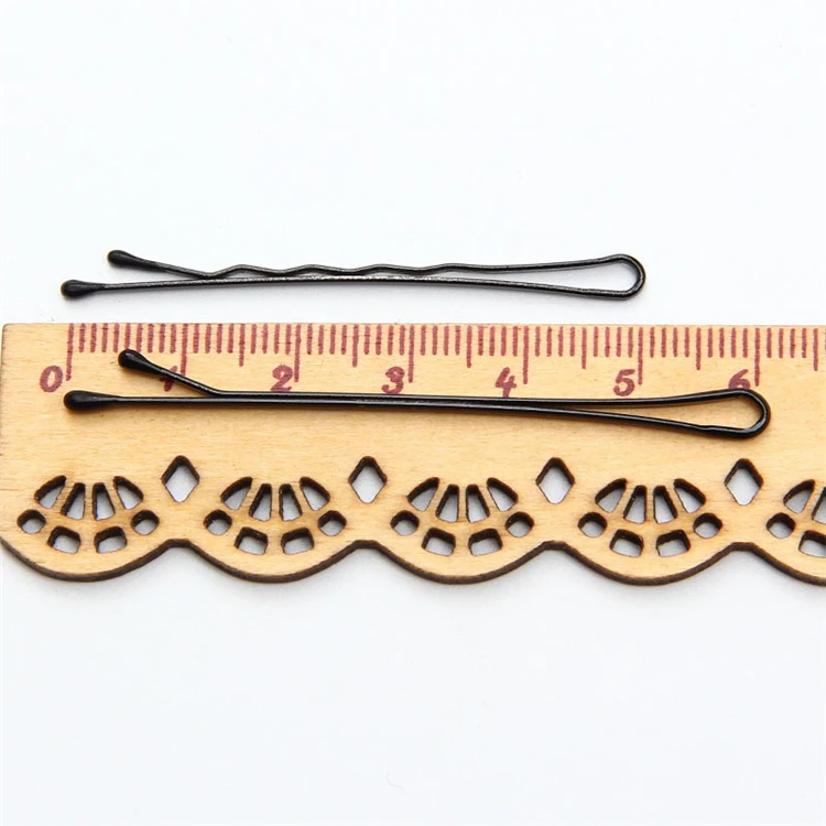 6CM/5CM straight wavy steel wire hairpin Black simple Bob pin wholesale hair pin girls accessories