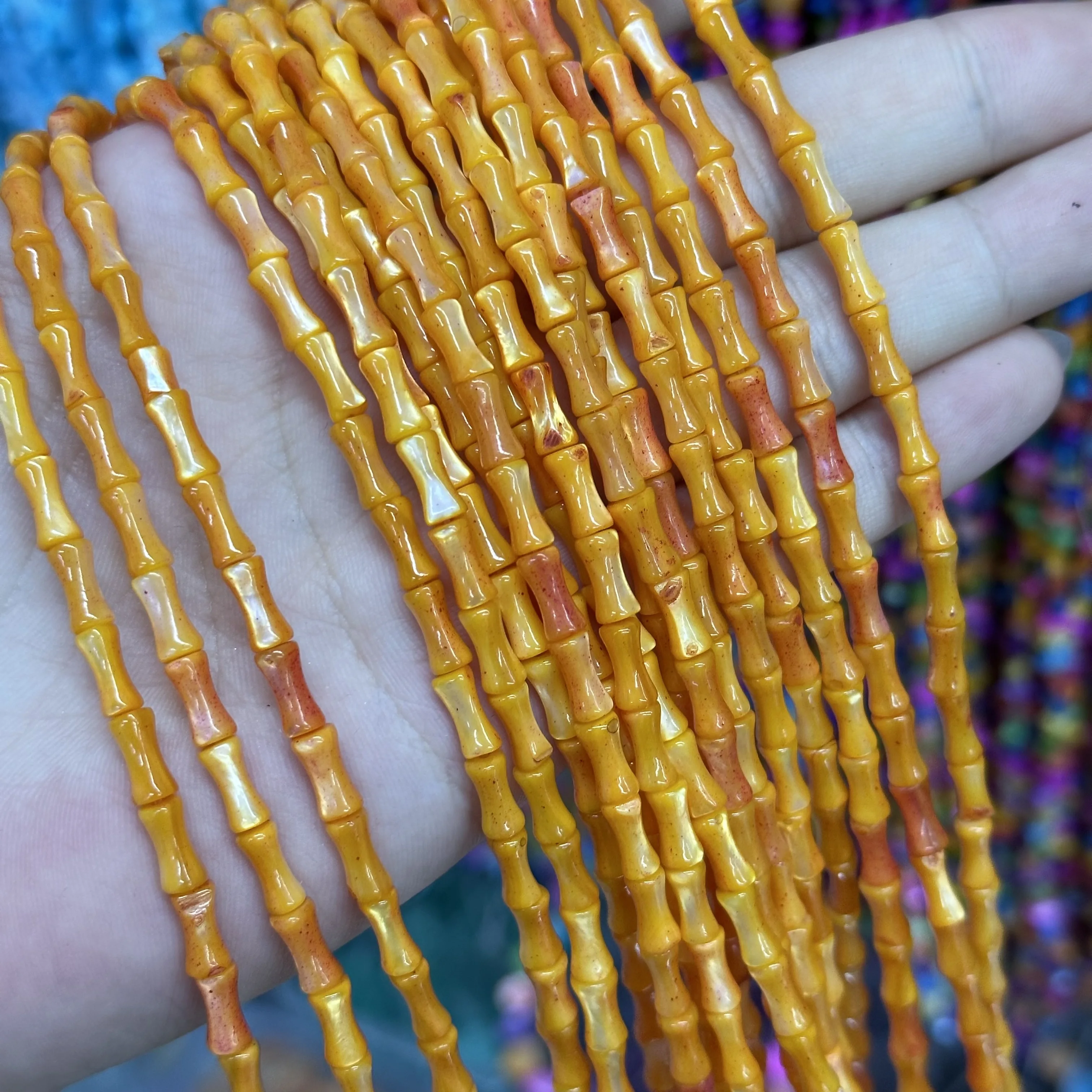 New horseshoe screw 4*8mm shell beads semi-finished loose beads diy bracelet necklace jewelry hairpin earrings wholesale