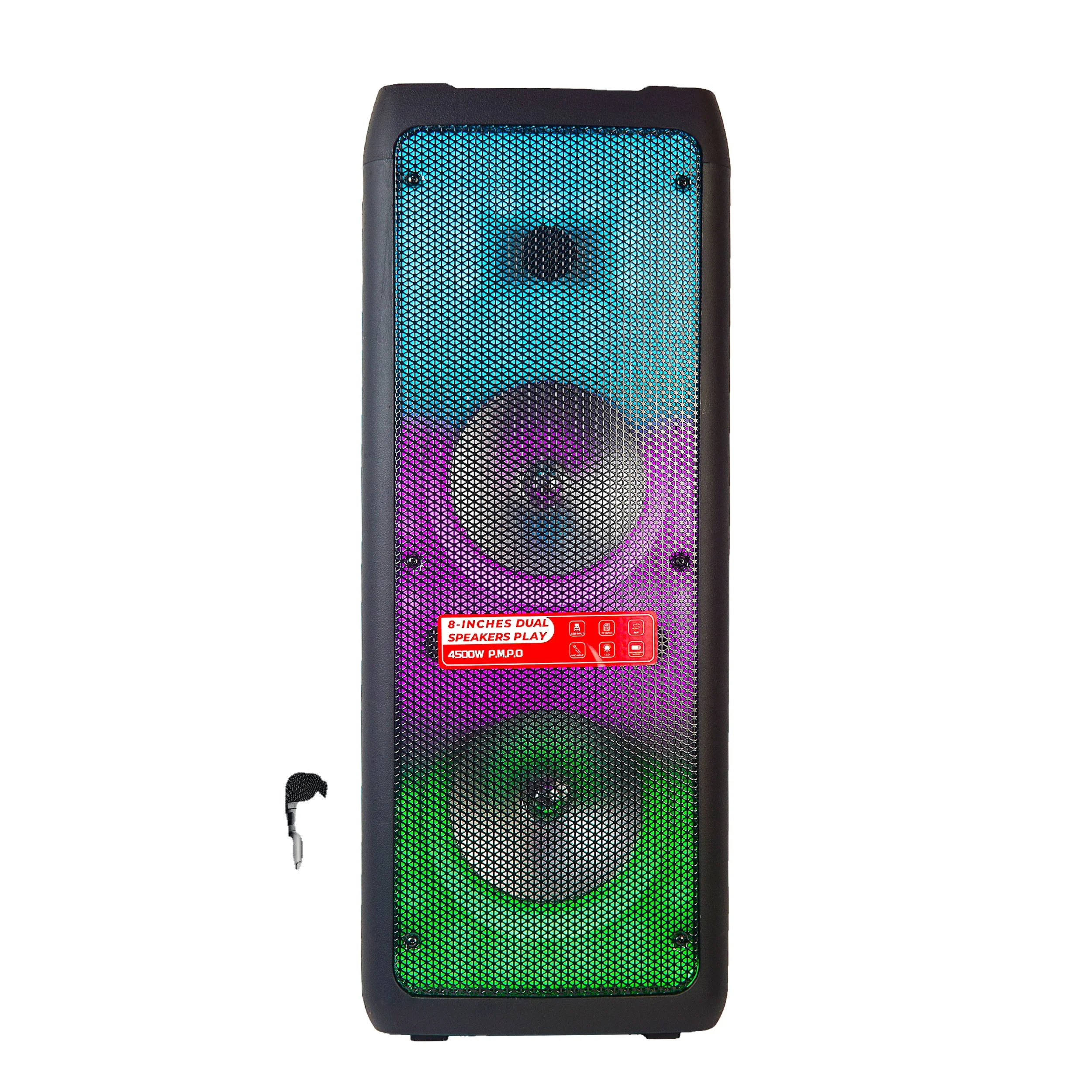 In Stock Double 8 Inch Speakers High Power Speaker with Multifunction for Party Karaoke