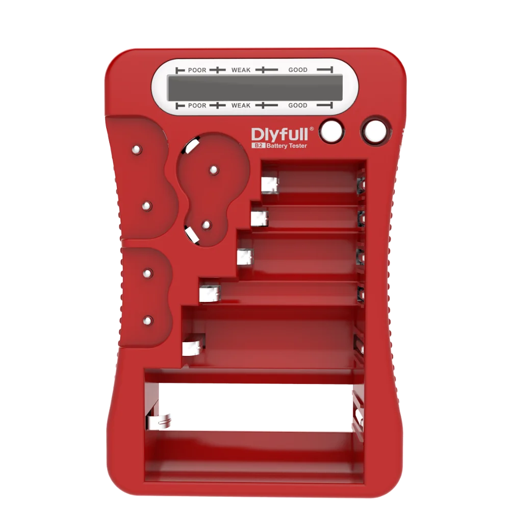 DLYFULL B2 UNIVERSAL BATTERY TESTER FOR 1.5V 3V 6V 9V RECHARGEABLE BATTERIES