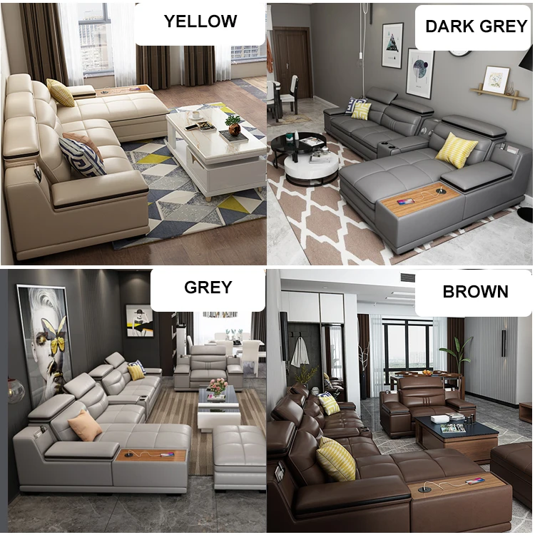 Living Room Modern Sofa 7 Seater Furniture Design Leather Sectional Sofas, Sofa For Home 7 Seater