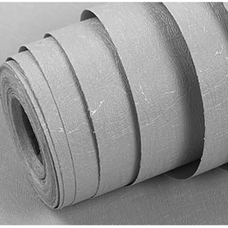 Mobile Home Decor Grey Silk Embossed Peel and Stick Wallpaper Roll