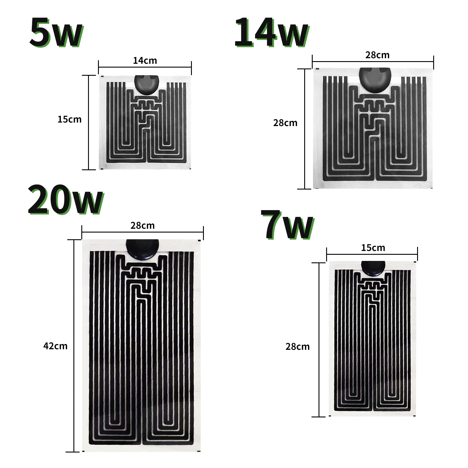 MINCO HEAT Pet Electric Reptile Heating Pad Black Print Plastic 220V-240V Flexible Heating Pad 5W/7W/14W/20W