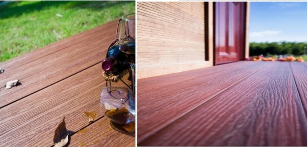 WPC composite outdoor decking terrace flooring solid hard wood board