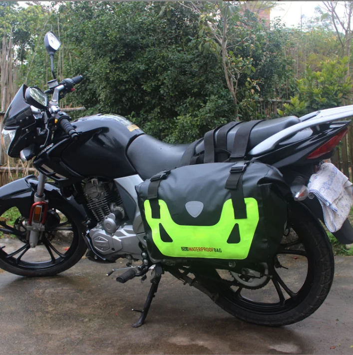 Waterproof Bicycle Tools Tarpaulin  PVC ATV Tank Saddle Bags UTV Motorcycle Cargo Storage Saddlebags Bag