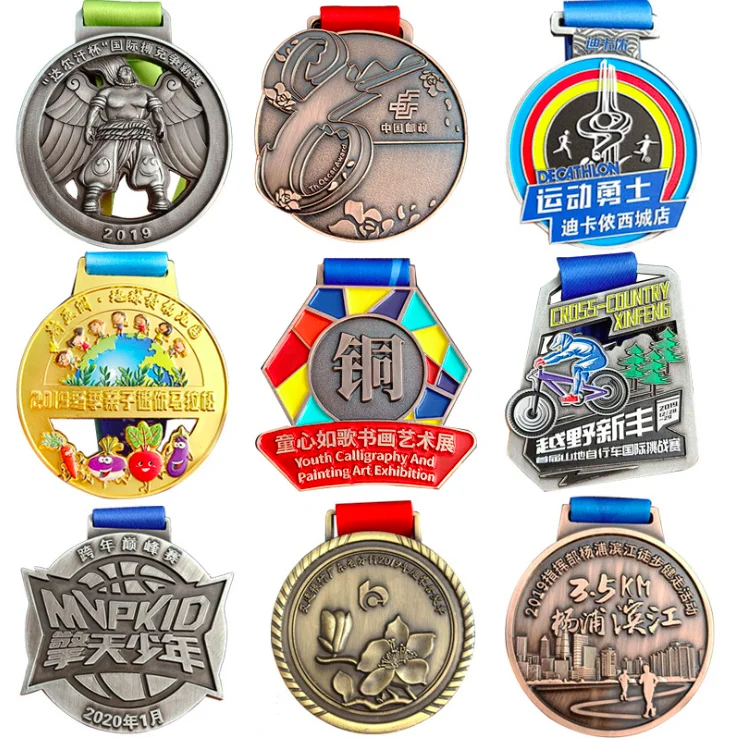 Wholesale China Factory Medal Awards Custom 3D Sports Medal Medallion Award For Marathon
