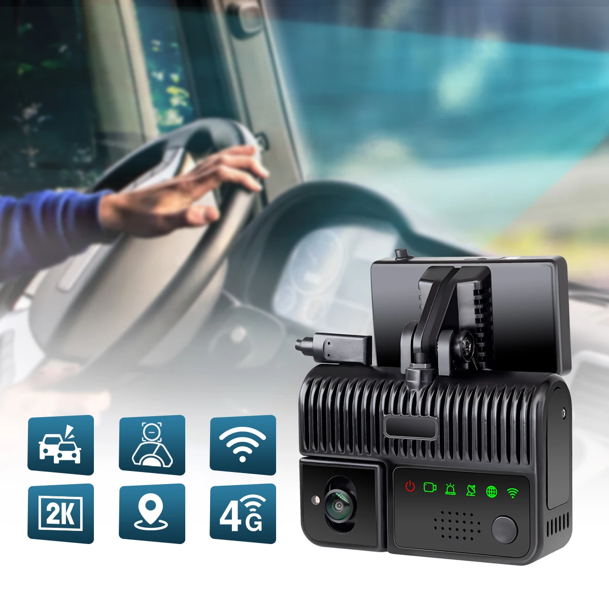 Gps Tracking 4G Dashcam Wide Angle 2K Adas Speed Tracking Dashcam Wdr Dual Cameras Dashcam Wifi
