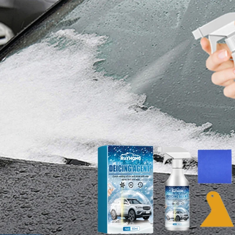 Rayhong 60ml deicing agent windshield snow window wiper freezing rearview mirror frosting treatment ice remover for car