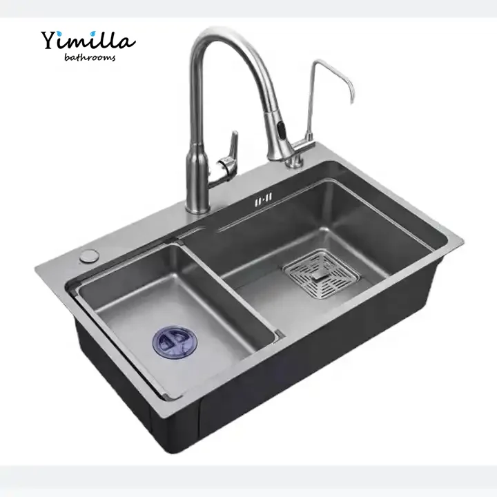 Overmount Sink Beautiful Kitchen Sinks Grey Commercial Stainless Steel Modern Apartment Brushed Single Bowl 5 Years 1 Mm Cn;gua