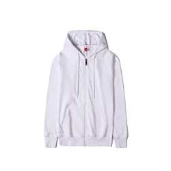 New autumn popular full zip black hoodie men sweater solid color cardigan jacket custom logo