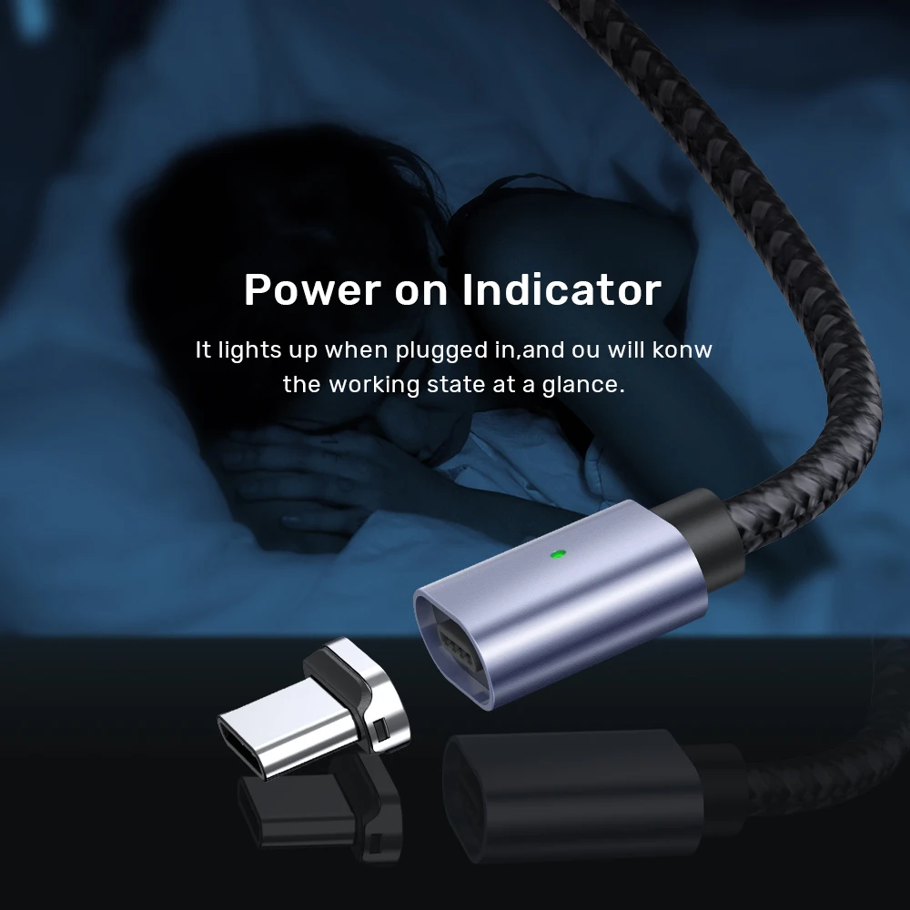  Бесплатная доставка TOPK AM45 1 м 3A QC3.0 Быстрая зарядка Магнитный USB кабель для
