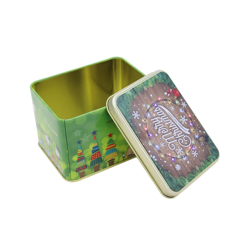 christmas cookie fancy chocolate gift packing metal tin box