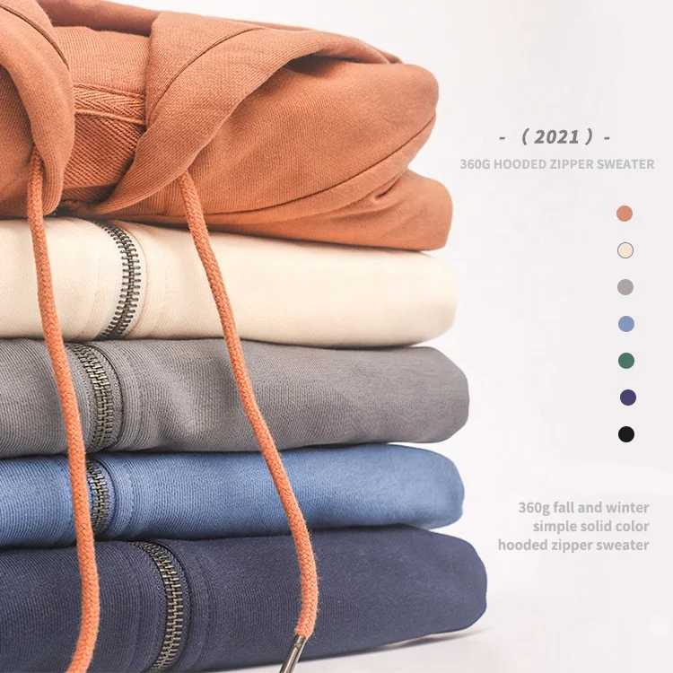 Fashion zip up hoodies with zippers men full zip hooded sweatshirts with hood