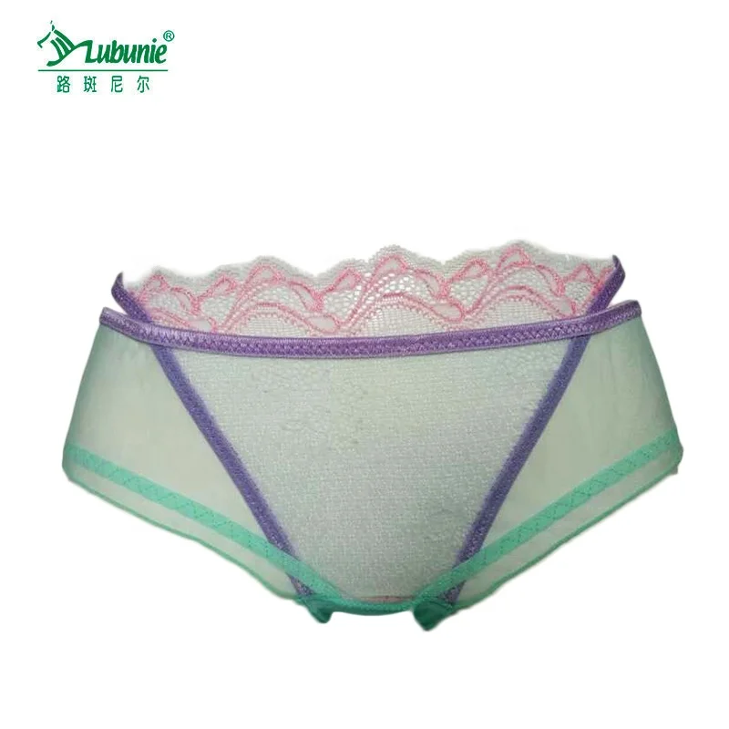 LUBUNIE New design plain dyed transparent sexy fashion womens panties